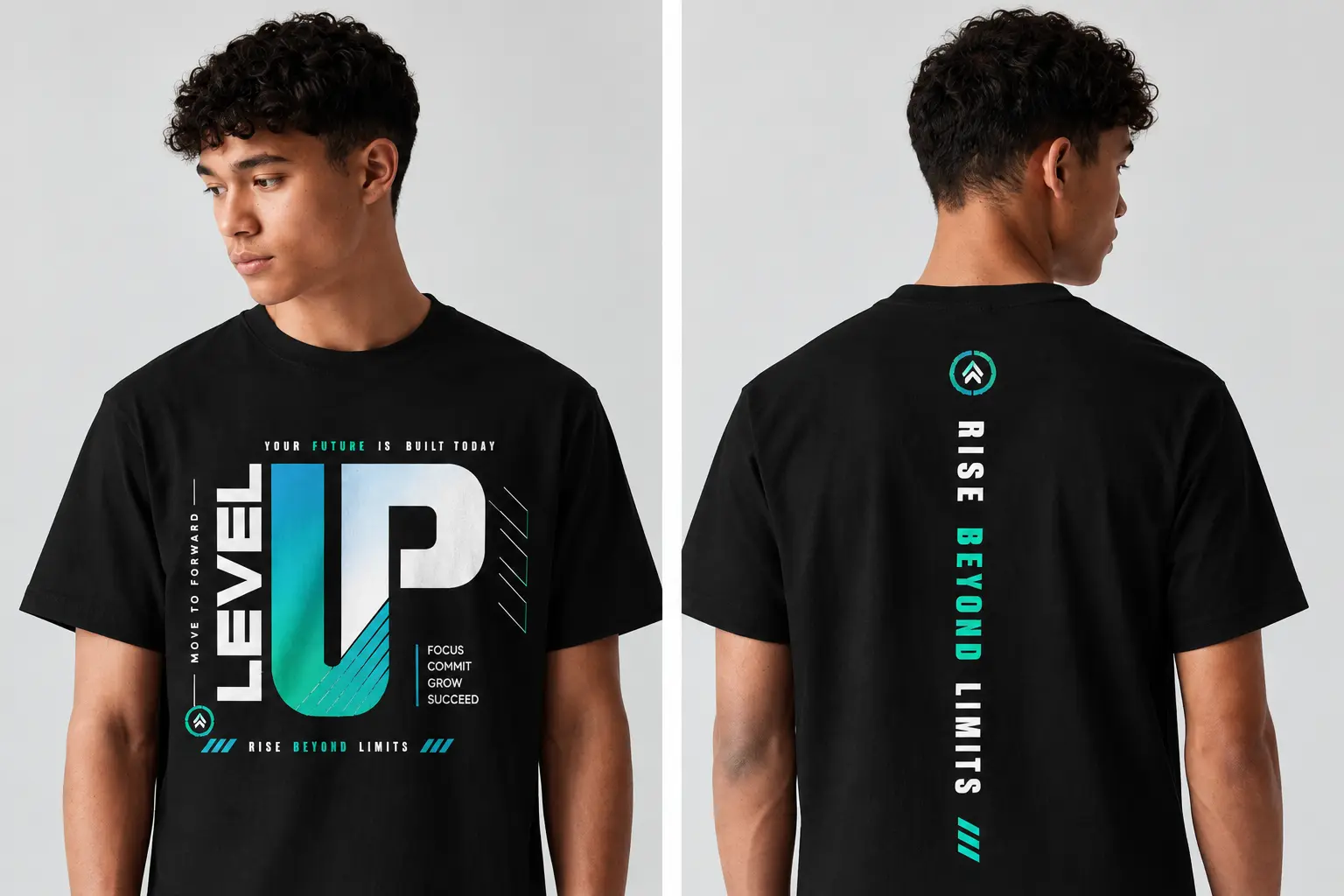 Level Up Black T-shirt