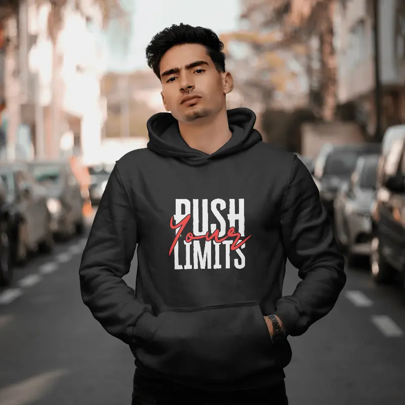 Push Your Limits Hoodie in Black - product photo